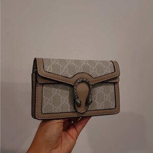 Designer In-spired Beige and Brown Women's Bag